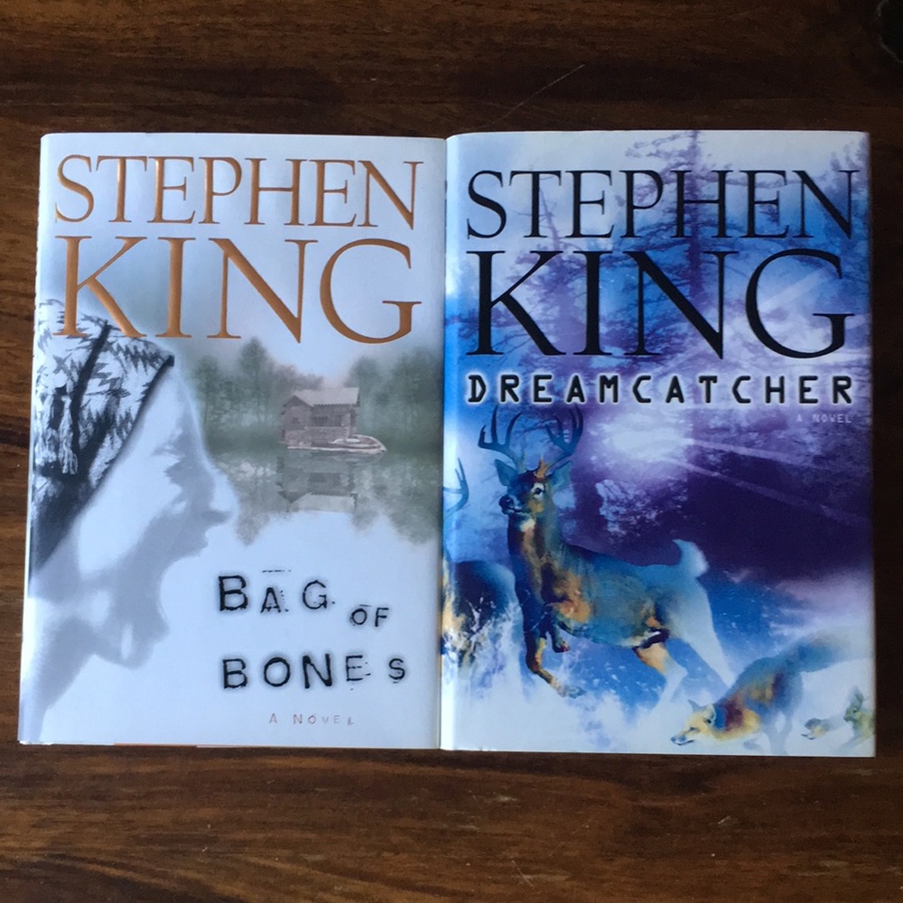 2 Stephen King Hardcover Books Dreamcatcher (flaw) + Bag of Bones